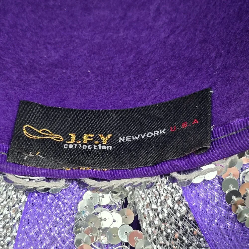 J.F.Y. New York Collection - Silver & Purple Hat